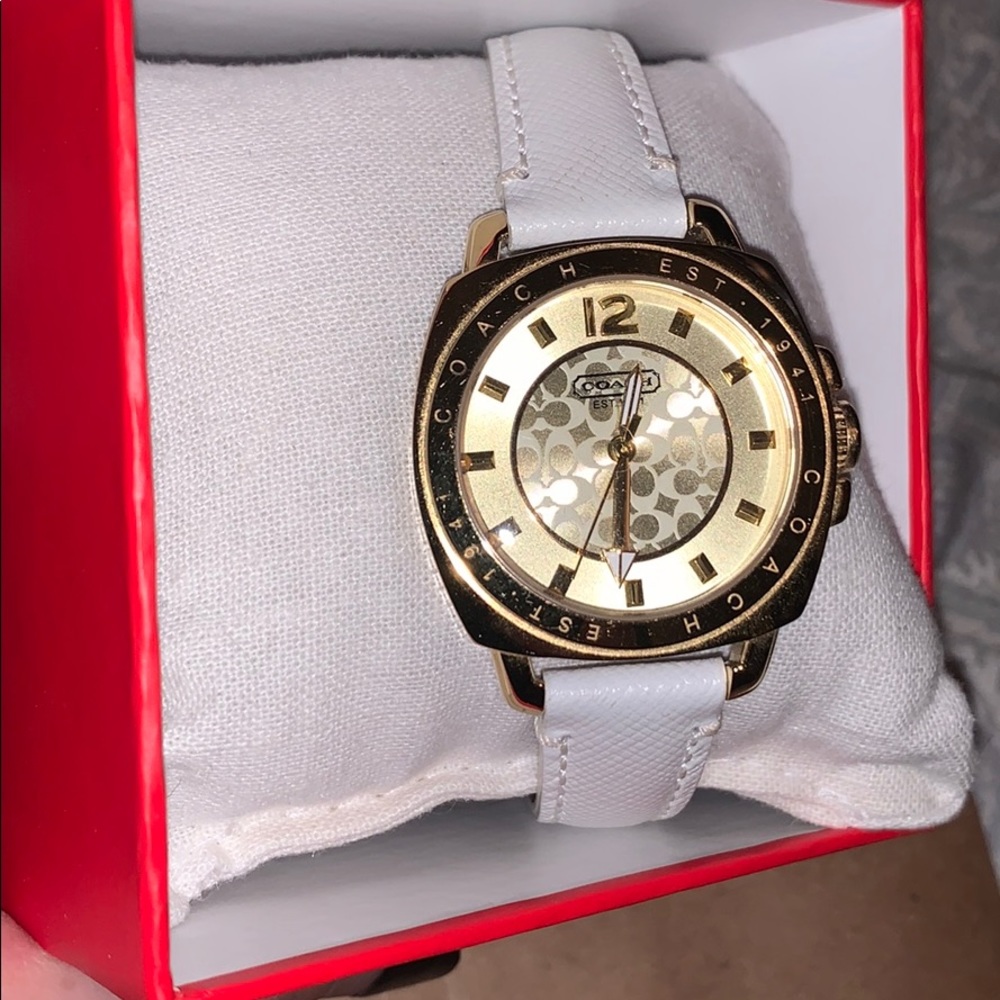 Coach leather watch